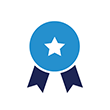 blue ribbon circle 110